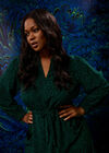 Curve Animal Print Midaxi Dress, Green, large