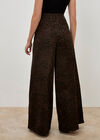 Zoe Wide Leg Leopard Print Jeans, Brown, large