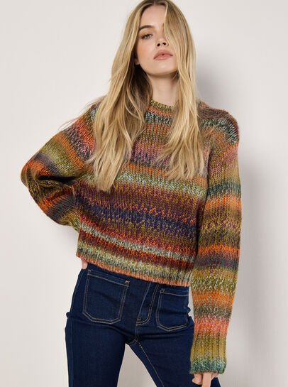 Chunky Knit Tonal Stripe Jumper