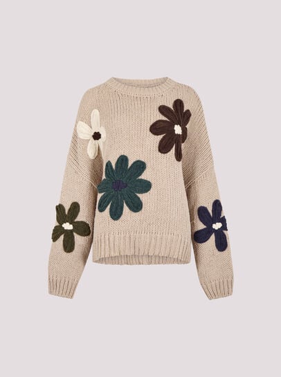 Embroidered Flower Jumper