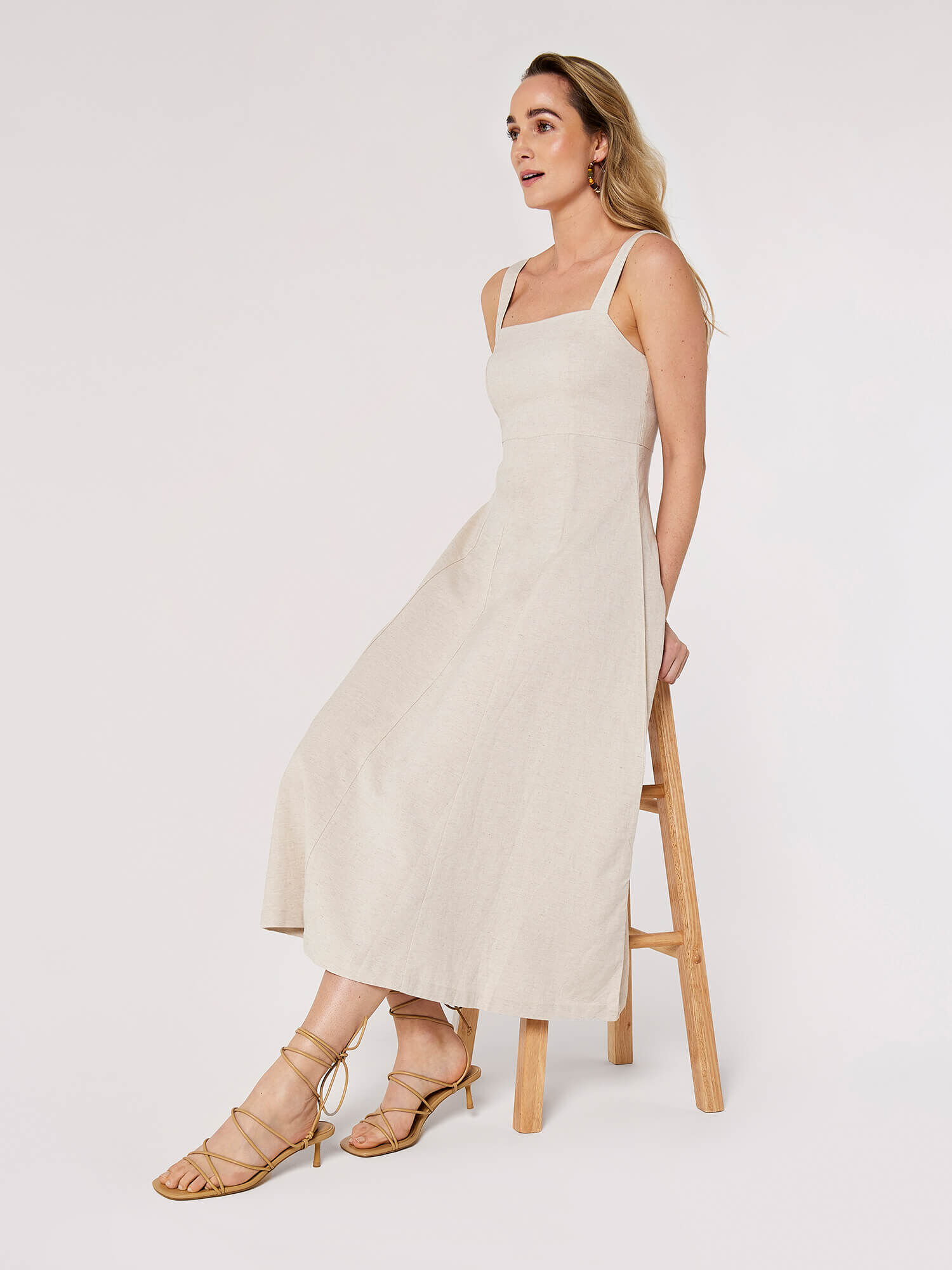 Cream deals midi dress