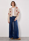 Chunky Knit Strawberry Cardigan, Stone, large