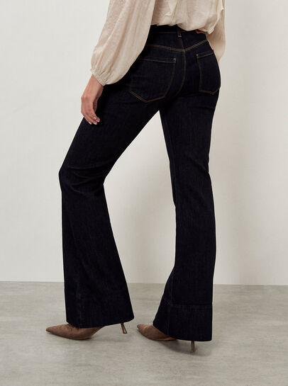 Lisa Seam Detail Flare Jeans