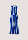Stripe Jumpsuit, Blue, large