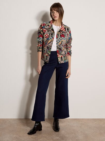 Colourful Card Tapestry Jacket