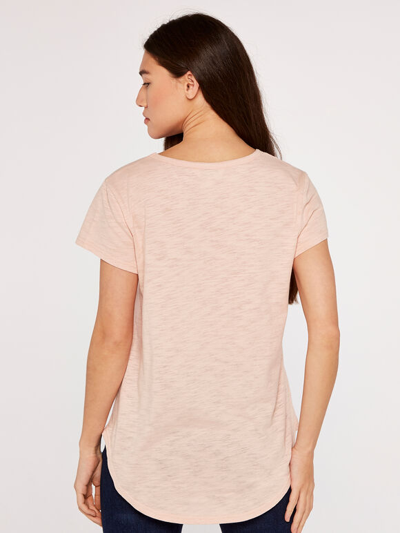 Iridescent Star Tee, Pink, large