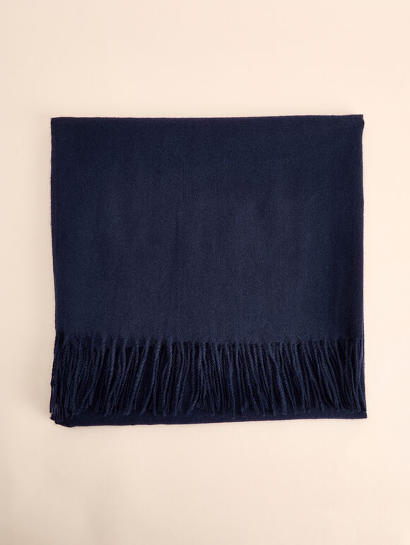 Lightweight Summer Pashmina, Navy, large