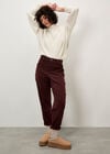 Kate Patch Pocket Tapered Jeans, Burgundy, large