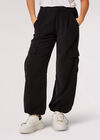 Soft Touch Twill Relaxed Cargo Trousers, Black, large