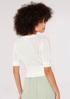 Pointelle Shrug, Cream, large