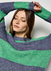 Large Stripe Oversized Jumper, Navy, large