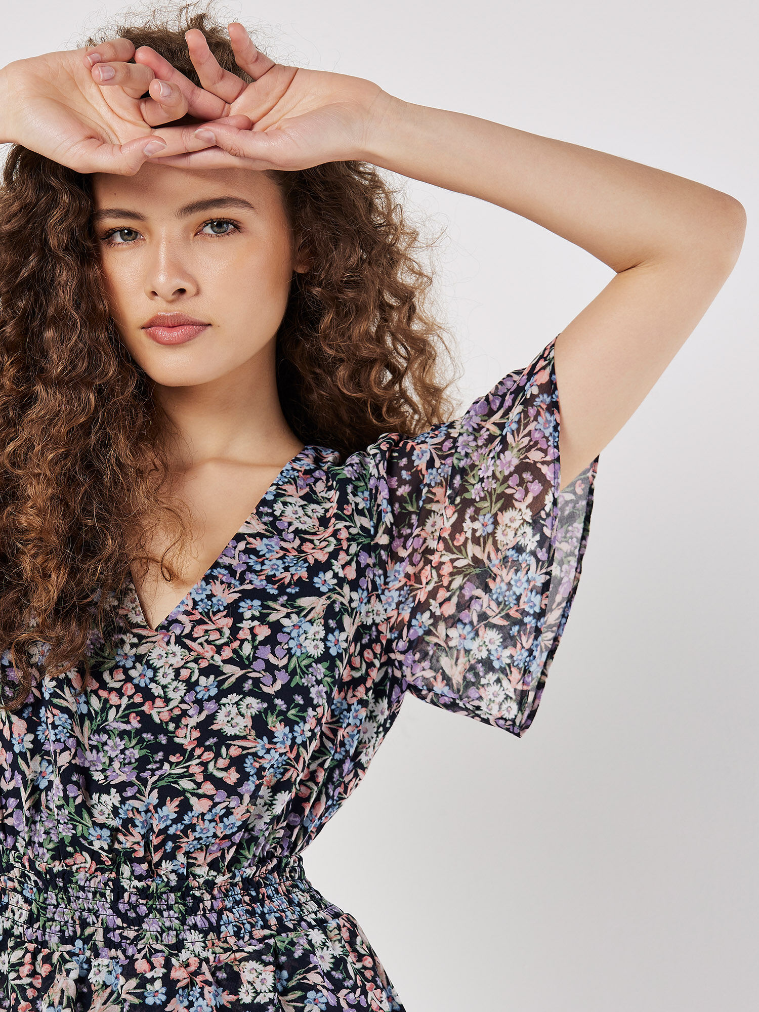 Robe mousseline de soie fleurie best sale