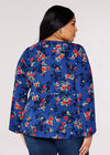 Curve Wrap Top, Blue, large
