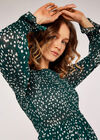 Abstract Animal Skater Dress, Green, large