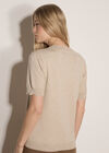 Scallop Knitted T-Shirt, Stone, large