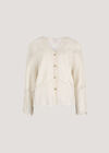 Embroidered Mesh Button Down Top, Stone, large