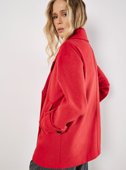 Tailored Double-Breasted Peacoat