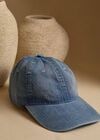 Stone Washed Denim Cap, Sky Blue, large