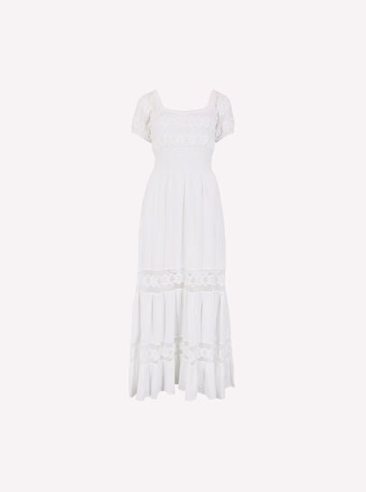 Floral Lace Milkmaid Maxi Dress