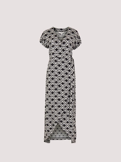 Tie-Dye Wrap Maxi Dress