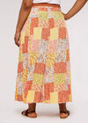 Ditsy Fusion Crinkle Skirt, Orange, large