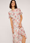 Vintage Floral Midi Dress, Cream, large