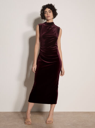Velvet Bodycon Midaxi Dress