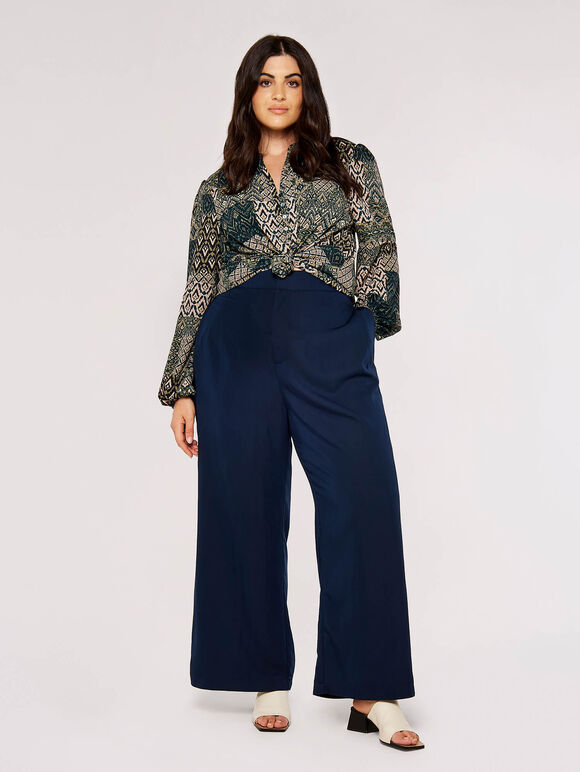 Curve Palazzo Trouser, Navy, large
