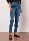 Sienna Distressed Denim Skinny Fit Jeans, Blue, large