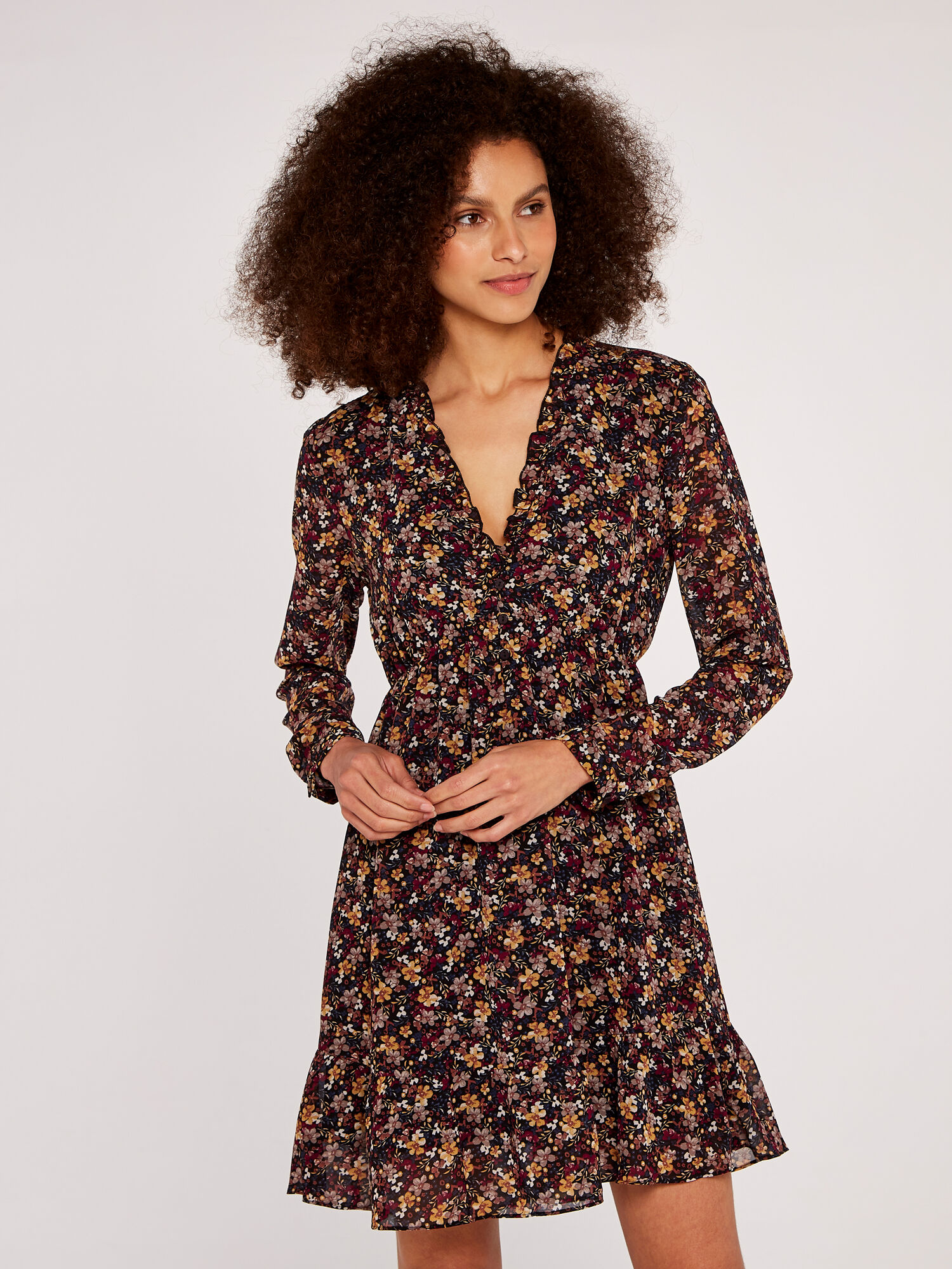 Apricot ditsy 2025 floral dress
