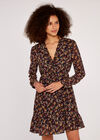 Ditsy Floral Mini Dress, Burgundy, large