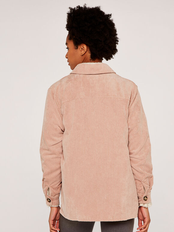 Corduroy Shacket, Pink, large