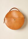 Leather Crossbody bag, Brown, large
