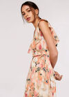 Floral Ruffle Wrap Dress, Mint, large