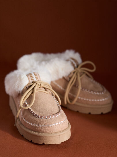 Sherpa-Lined Slip-On Moccasins