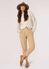 Cable Knit Wrap Jumper, Stone, large