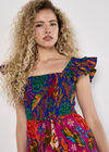Colour Pop Parrot Print Maxi Dress, Assorted, large