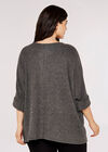 Curve Waffle Knit Top, Dark Grey - Charcoal, large