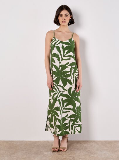 Floral Silhouette Cami Midi Dress