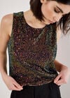 Sequin Shell Top, Assorted, large