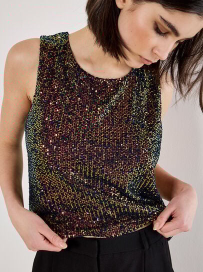 Sequin Shell Top