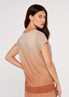 Ombre Plisse Top, Rust, large