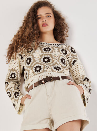 Crochet Pentagon Crop Top
