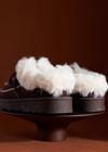 Sherpa-Lined Slip-On Moccasins, Brown, large