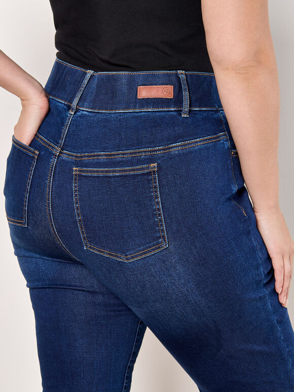 Curve Lola High-Waist Flare Jeggings, Blue, large