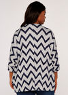 Curve Chevron Batwing Top, Grey, large