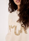 Rock Cropped Jumper, Cream, large