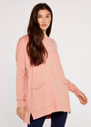 Soft Oversized Pocket Jumper, Pink, large