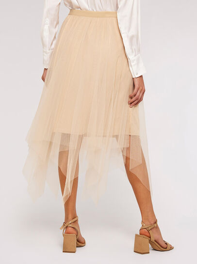 Tulle Hanky Midi Skirt
