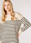 Stripe Jumper Mini Dress, Stone, large